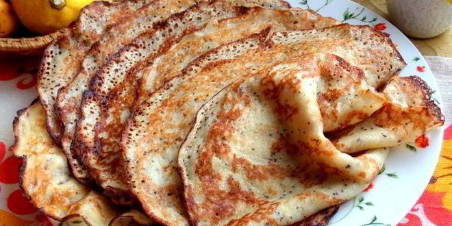 Рецепт блинов лимонных с маком