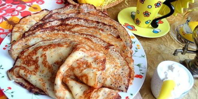 Рецепт блинов лимонных с маком