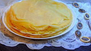 Рецепт Блинов на двух видах молока