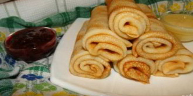 Рецепт блинов на кефире и ряженке