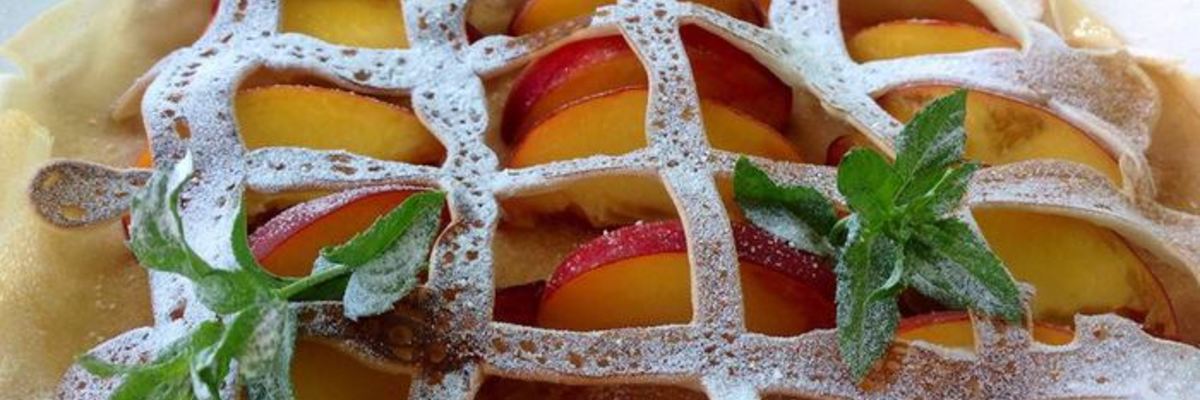 Рецепт Блинов с персиками