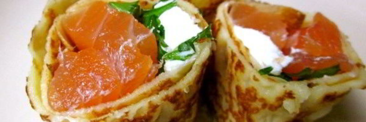 Рецепт Блинов с семгой и сливочным сыром
