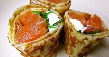 Рецепт Блинов с семгой и сливочным сыром