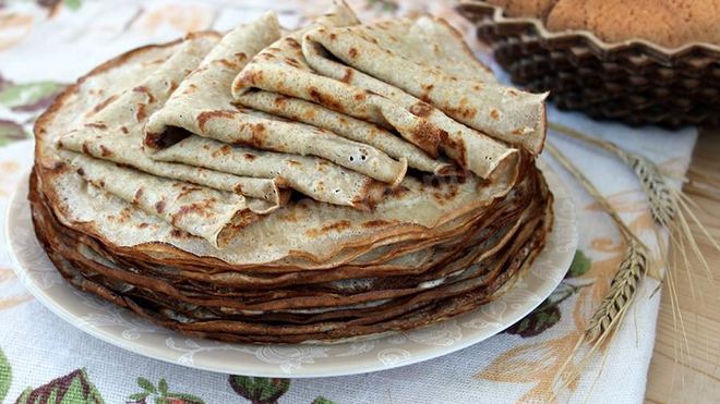 Рецепт блинов с цельнозерновой мукой