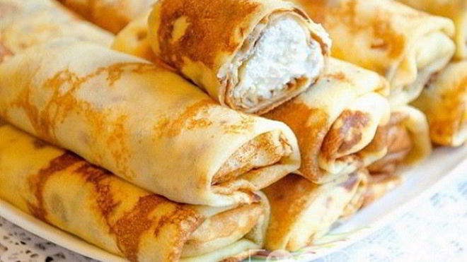 Рецепт блинов с творогом