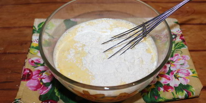 Рецепт блинов с ветчиной и сыром