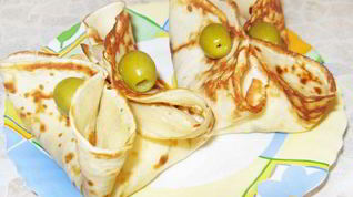 Рецепт Блинов с ветчиной