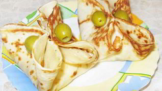 Рецепт Блинов с ветчиной