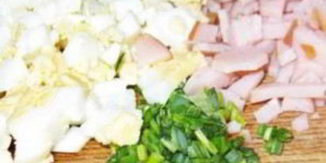 Рецепт блинов с ветчиной