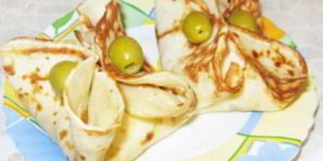 Рецепт блинов с ветчиной