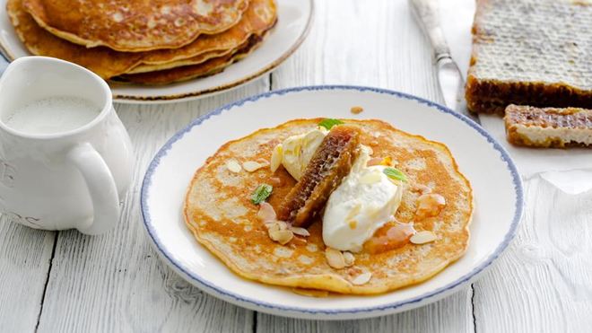 Рецепт миндальных блинов с абрикосовым маслом