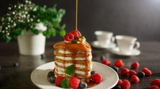 Рецепт Нежных панкейков на ряженке