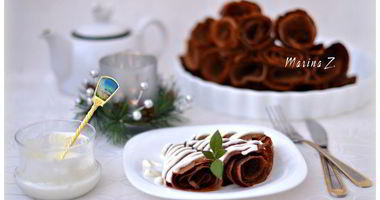 Рецепт Тоненьких шоколадных блинчиков