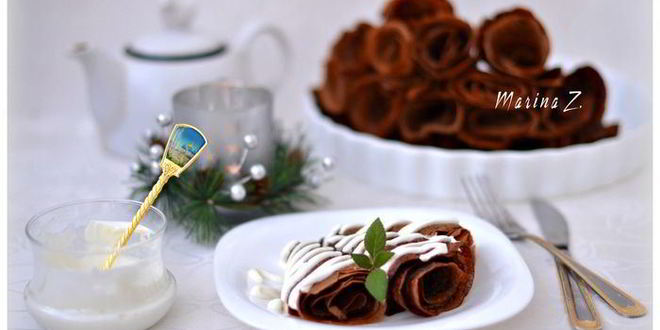 Рецепт тоненьких шоколадных блинчиков