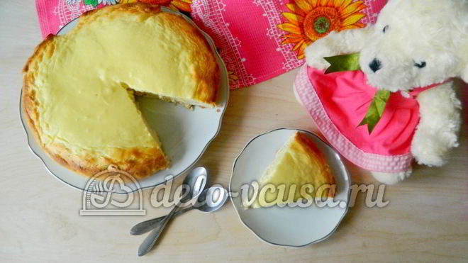 Рецепт большой ватрушки с творогом