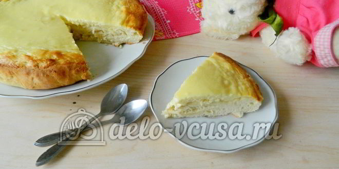 Рецепт большой ватрушки с творогом