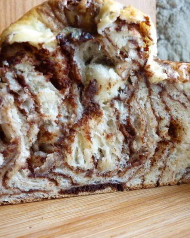 Рецепт булочек и рогалики зебра с шоколадной прослойкой