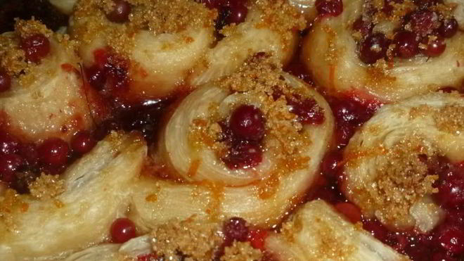 Рецепт булочек с клюквой