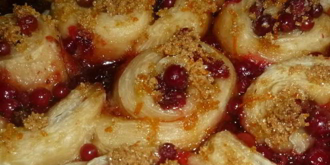 Рецепт булочек с клюквой