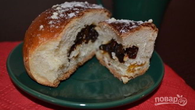 Рецепт булочек с сухофруктами