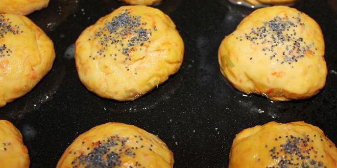 Рецепт морковных булочек с морковью и маком