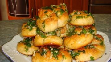 Рецепт Закусочных булочек с чесноком