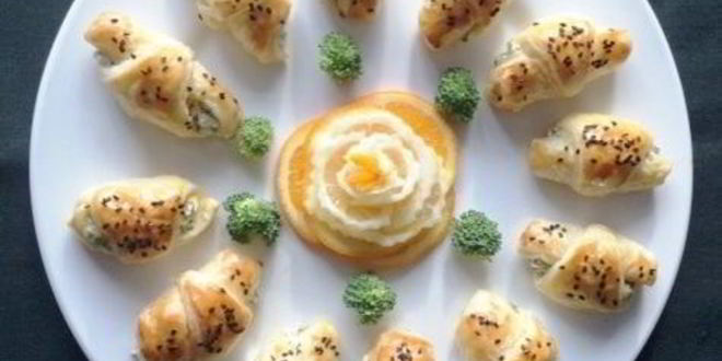 Рецепт Закусочных круассанов с красной рыбой