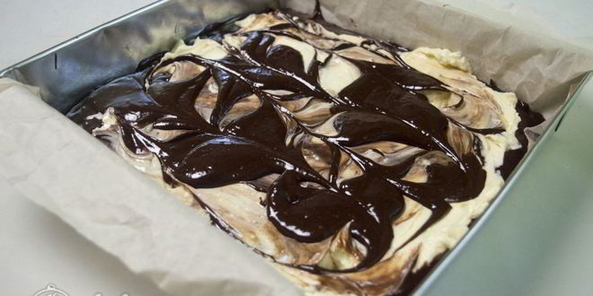 Рецепт брауни-чизкейка