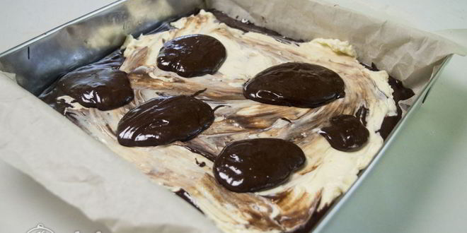 Рецепт брауни-чизкейка