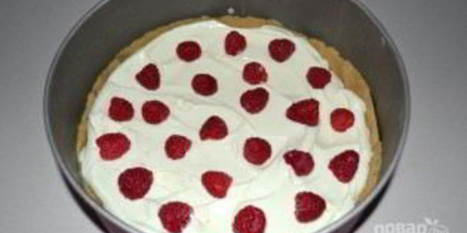 Рецепт чизкейка с малиной