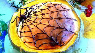 Рецепт Чизкейка в тыкве Паутинка