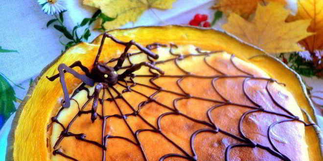 Рецепт чизкейка в тыкве паутинка