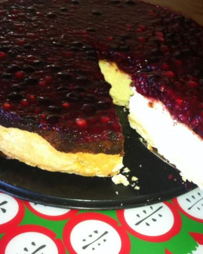 Рецепт домашнего ягодного чизкейка