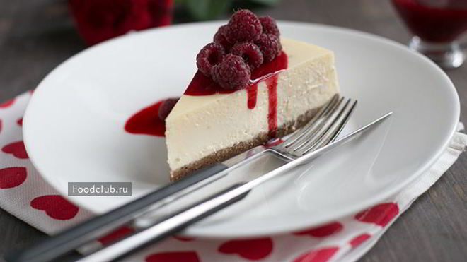 Рецепт лаймового чизкейка с малиновым соусом