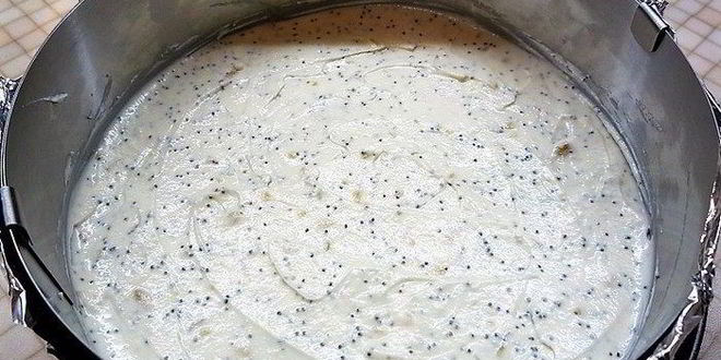 Рецепт лимонного чизкейка с марципаном и маком