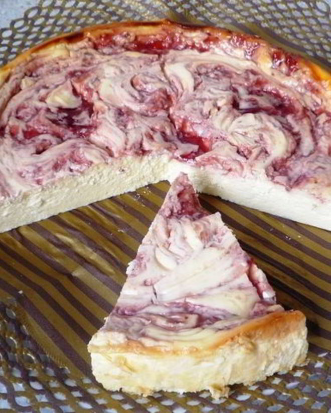 Рецепт мраморного чизкейка без основы