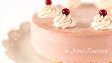 Рецепт Мраморного Клюквенного Чизкейка