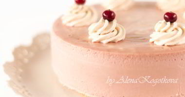 Рецепт Мраморного Клюквенного Чизкейка