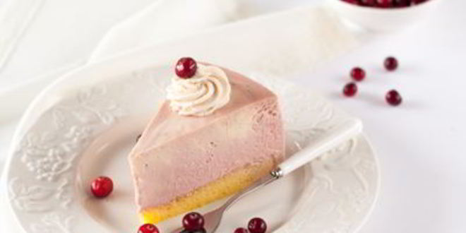 Рецепт мраморного клюквенного чизкейка