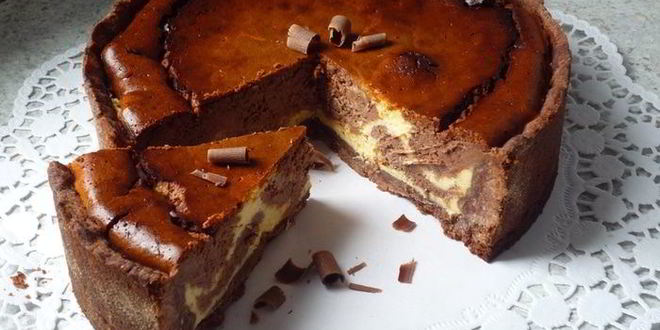 Рецепт Мраморного шоколадного чизкейка