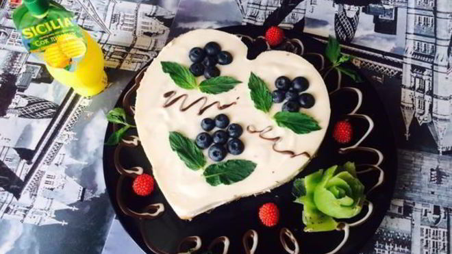 Рецепт нежного чизкейка с голубикой