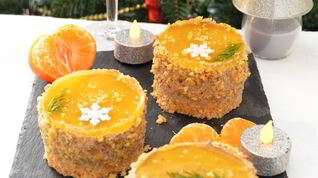 Рецепт Печеночно-орехового чизкейк Праздничное настроение