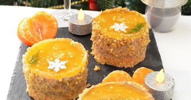 Рецепт Печеночно-орехового чизкейк Праздничное настроение