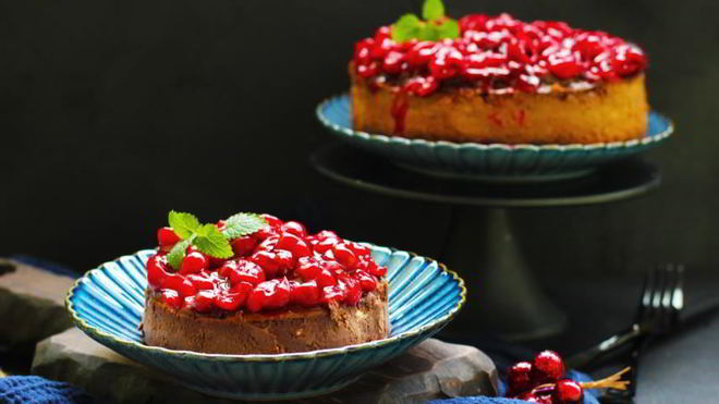 Рецепт шоколадного чизкейка с желированной вишней
