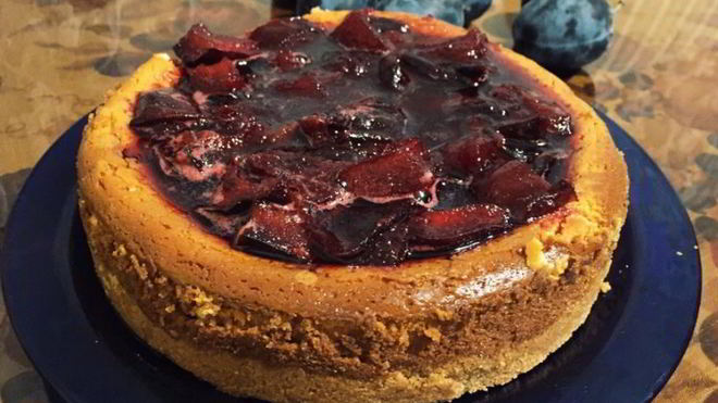 Рецепт сливового тарта-чизкейка