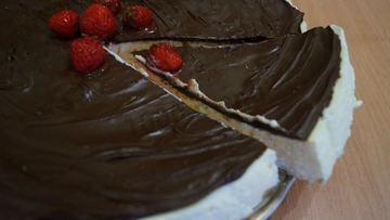 Рецепт Творожного чизкейка без выпечки с маршмеллоу и нутеллой