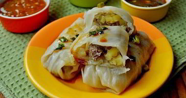 Рецепт Капустных конвертиков со свининой и овощами