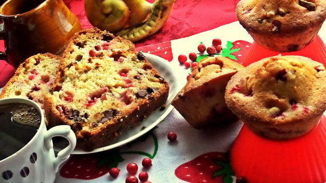 Рецепт бруснично-шоколадных кексы