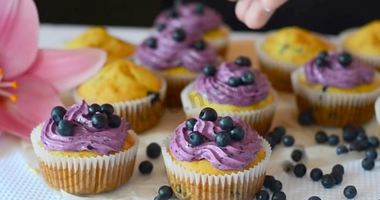 Рецепт Капкейков с творожным кремом