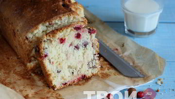 Рецепт Кекса с клюквой и орехами